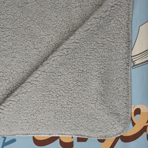 Unplug Unwind Unravel A Book Fleece Sherpa Blanket