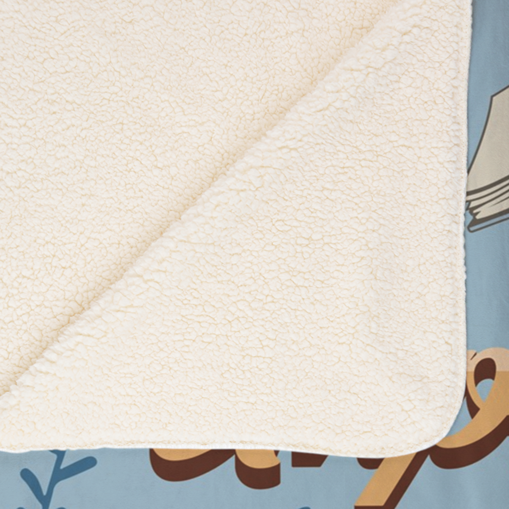 Unplug Unwind Unravel A Book Fleece Sherpa Blanket